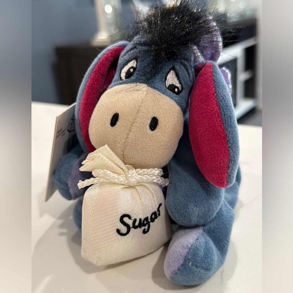 The Disney Store Bag Sugar Plum. Eeyore Mini Bean Bag Plush Toy